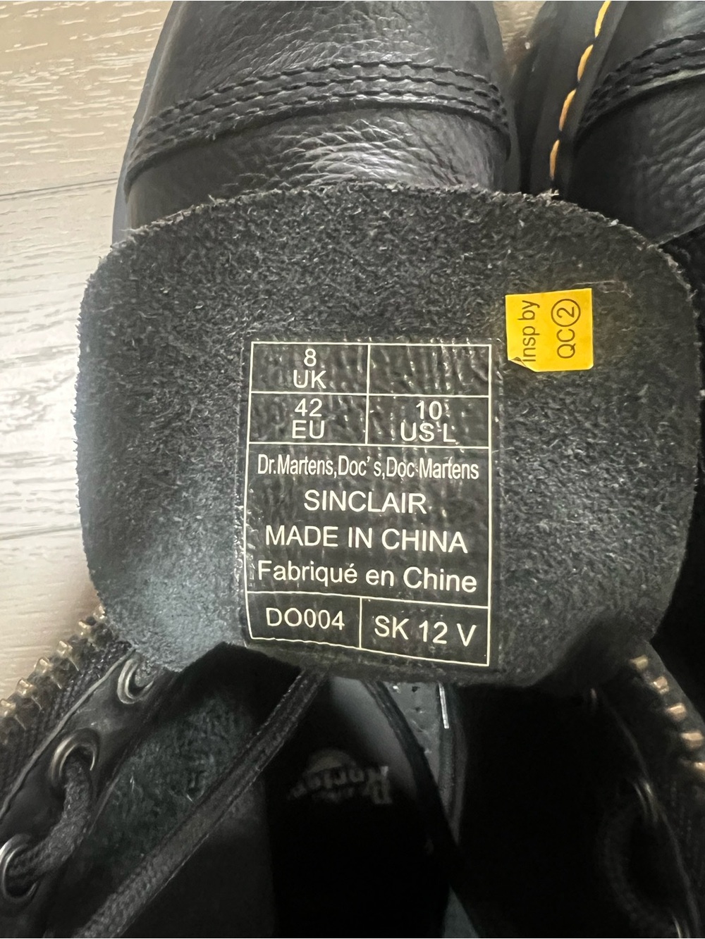 Dr. Martens Black Leather Zip-Front Boots - Picture 5 of 5